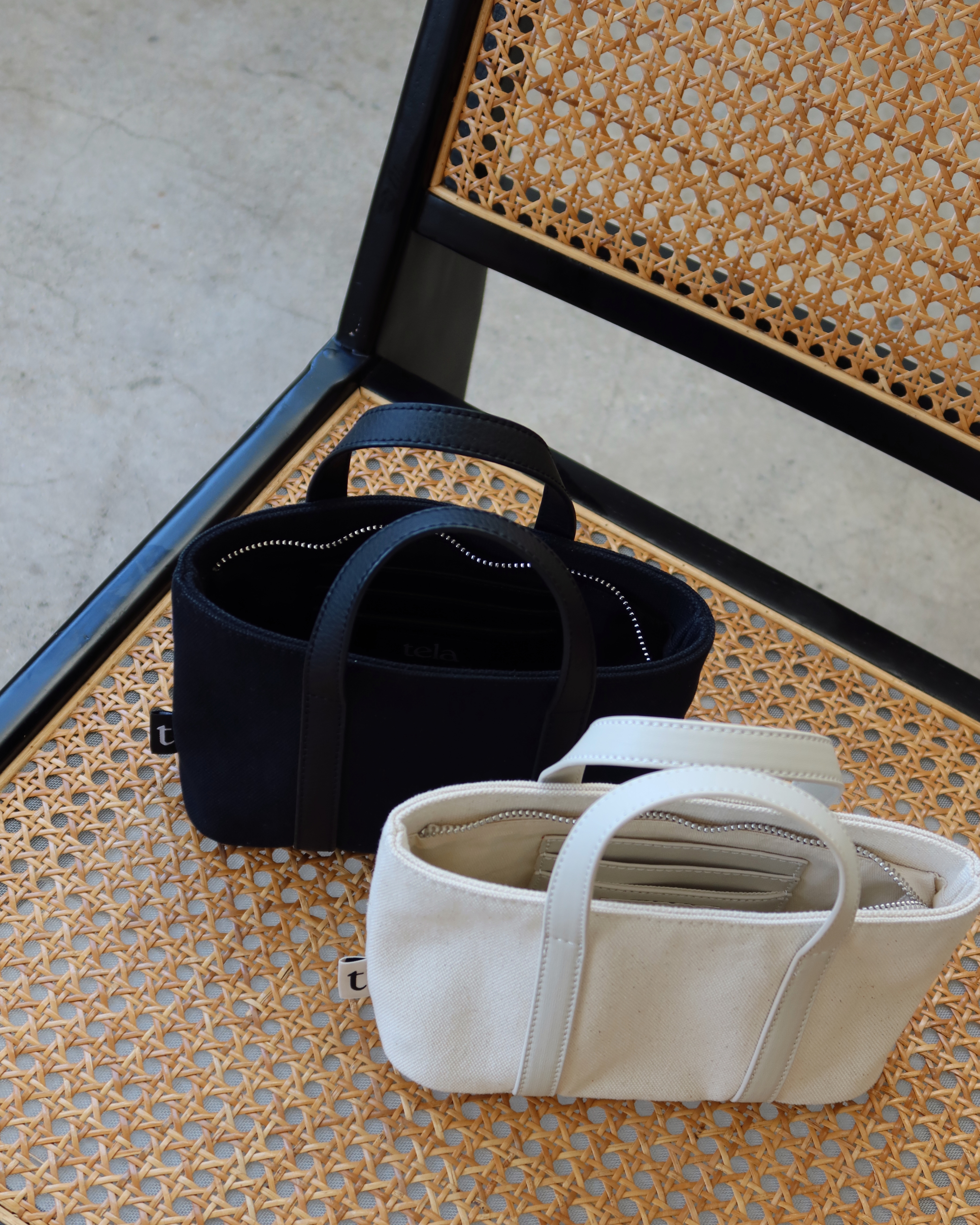 mini tote - white